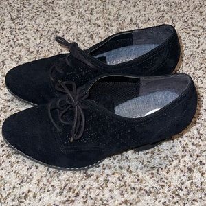 Dr. Scholl’s Memory Foam Cool Fit Black Suede Heel Shoes Women’s sz 8.5